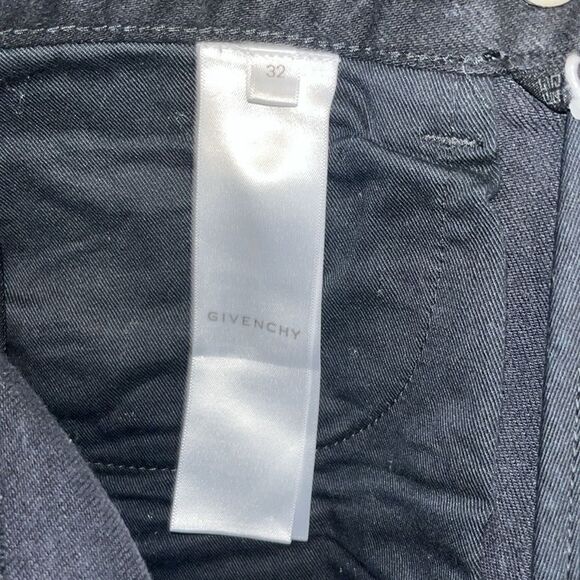 GIVENCHY Crackled Paint Denim Slim Paint crackled integral zip denim 32 $1050 - Picture 8 of 12